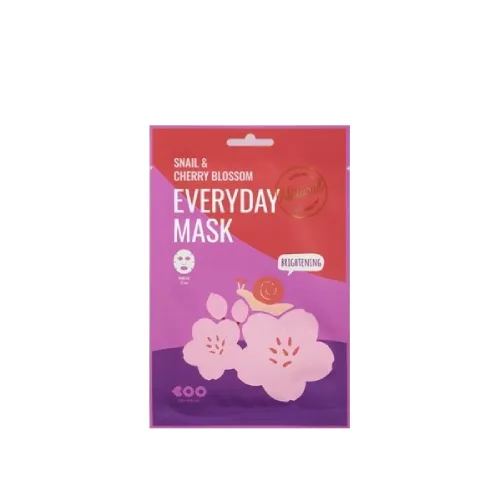 Mặt nạ làm sáng và cấp ẩm Dearboo Snail & Cherry Blossom Everyday Mask